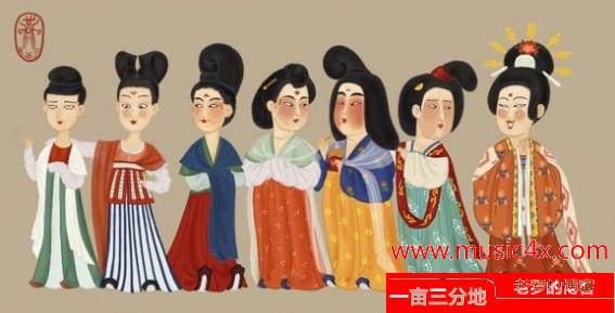 唐朝女装和发型变化图